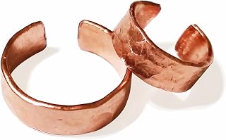 MSbodyjewelry Hammered Copper Ear Cuff Set of 2 - Non-Pierced Helix Cartilage & Conch Earrings, Handmade in USA