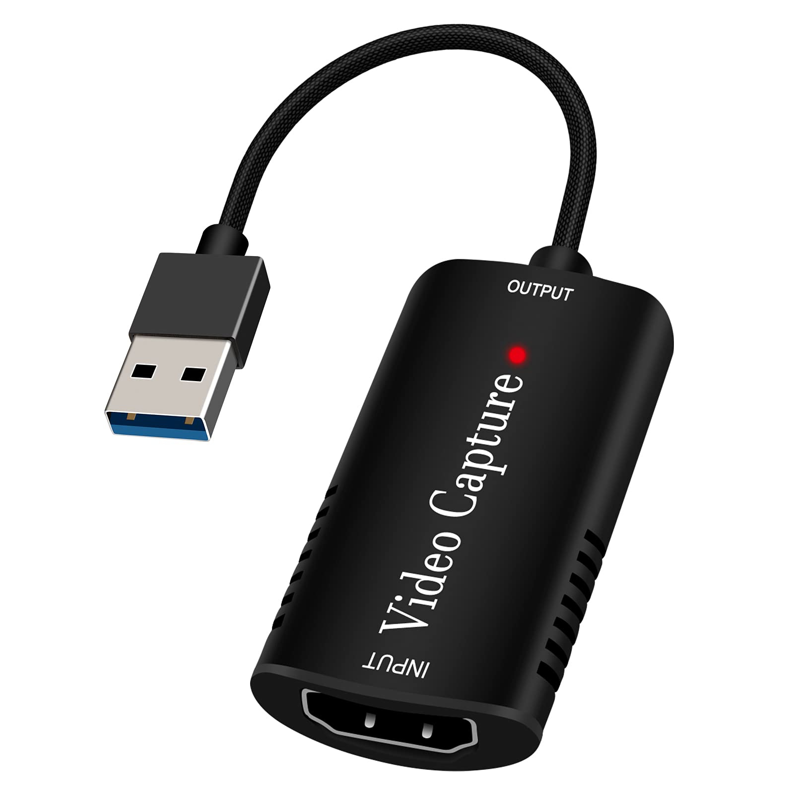 HDMI Video Capture Card, USB 3.0 4K 1080 60p Cam Link Switch Game Capture Card PS4 Record to DSLR Camcorder Action Compute...