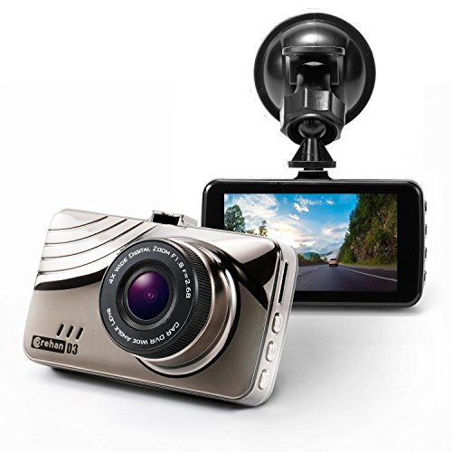 Full HD Car Dash Cam – Corehan 1080P H.264 170 Degrees Wide Angle Lens Dashboard Camera Dvr with 3” LCD Screen G Sensor Night Vision WDR Audio Loop Recording