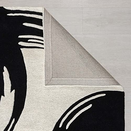 Image of Modern Contemporary Handmade Tufted Woolen Carpet for Living Room Bedroom and Hall Size 6 x 9 Feet Color Multi