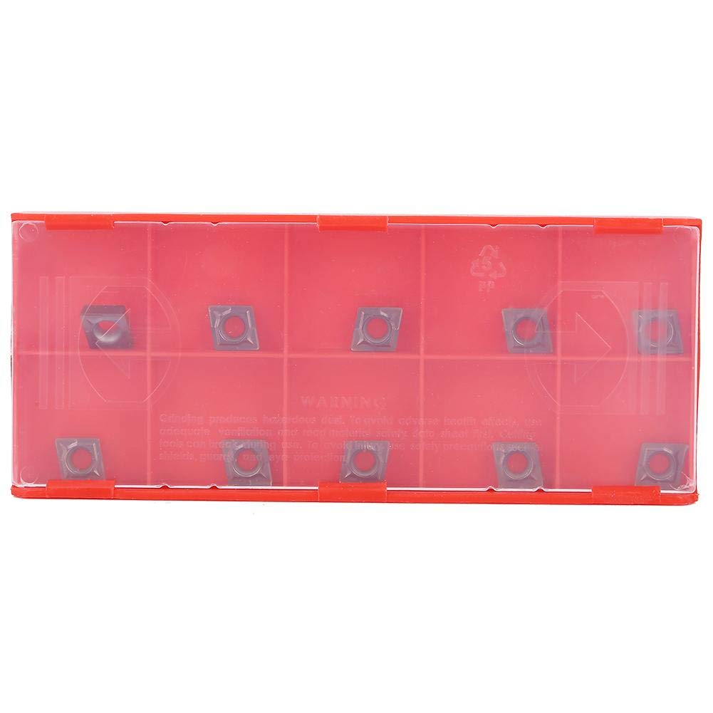 Oumefar #801 10Pcs Ccmt060204 Carbide Lathe Turning Inserts Carbide Turning Inserts Set For Sclcr Turning Tool Holder