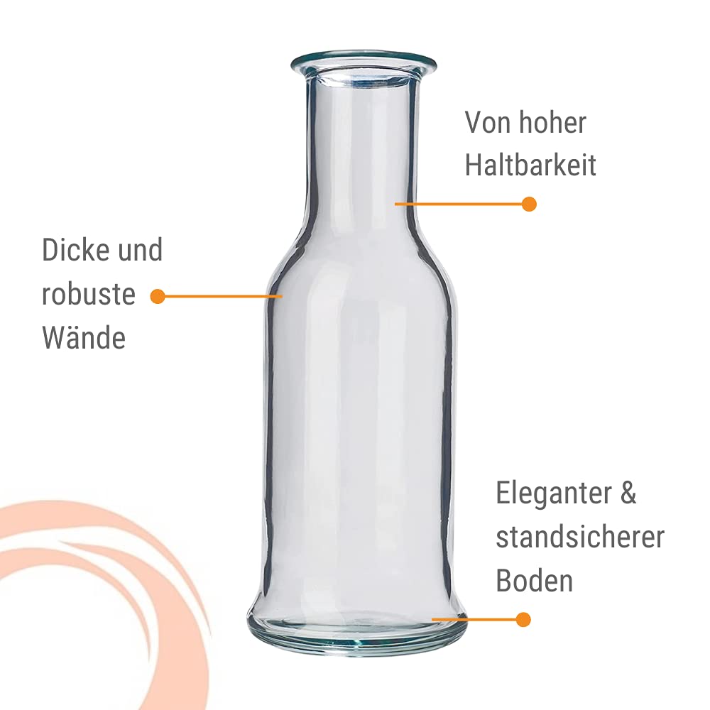 Stölzle Purity - Set di 12 caraffa in vetro da 100 ml, per limonata e vino, resistente agli urti e lavabile in lavastoviglie