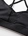 CRZ YOGA Women's Light Support Sports Bra Wirefree Cross Back Yoga Bra Top Black Medium