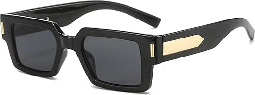 AUGEN Modern Rectangular Arrow Plastic Unisex Sunglasses UV 400 Protected Medium Size (214)