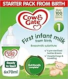 Cow & Gate 1 First Baby Milk Formula, Starter Pack From Birth, 6x70ml