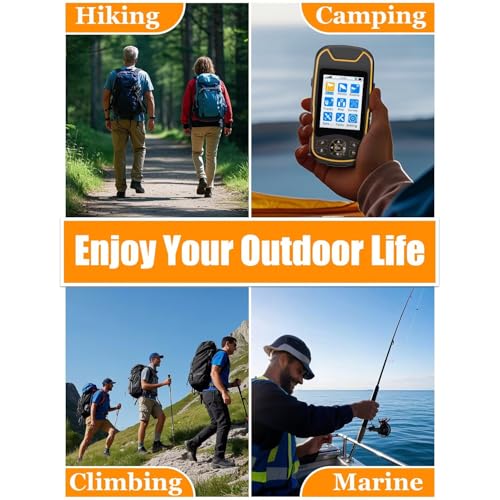 A8 GPS Handheld Navigator, Portable Handheld Hiking GPS for Outdoor, Multi-GNSS Support, Rugged Waterproof Button-Operated Handheld GPS with Preloaded USA Basemap - Image 9