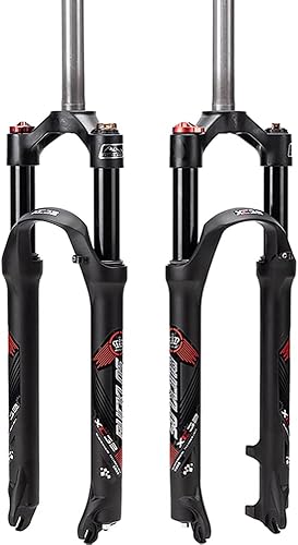 BUCKLOS Horquillas de suspensión de bicicleta de montaña, 26/27.5/29 pulgadas, horquilla delantera de bicicleta MTB con ajuste de precarga, 3.937 in