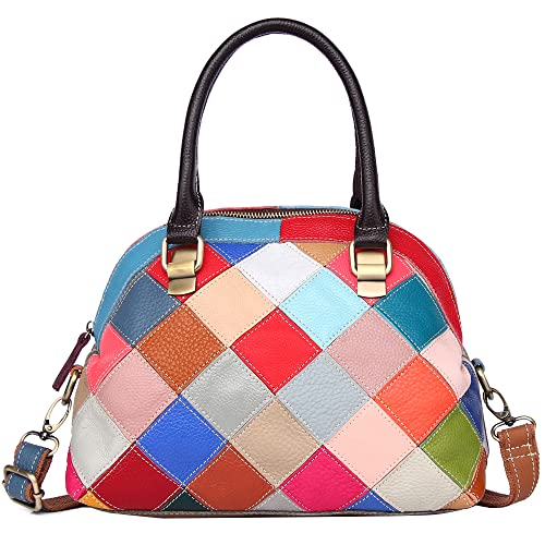 Bolso Dome Satchel para mujer en cuero genuino miniatura 1