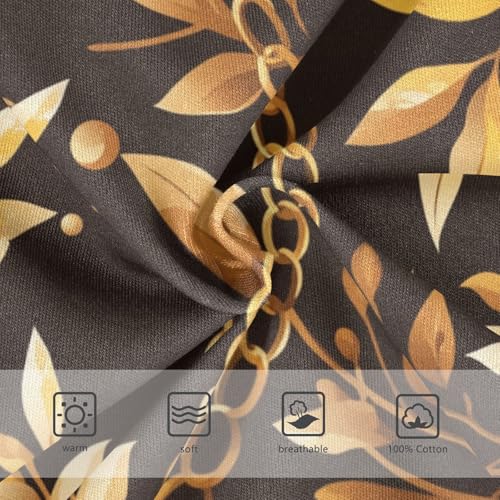 KLL Golden Chain Pattern on Black Background Toddler Boy Comfort Briefs Cute Children Undies3