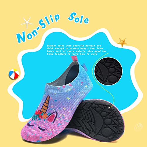 Image of WateLves Kids Water Shoes Toddler Girls Boys Barefoot Non-Slip Quick Dry Aqua Socks for Beach Swim Walking