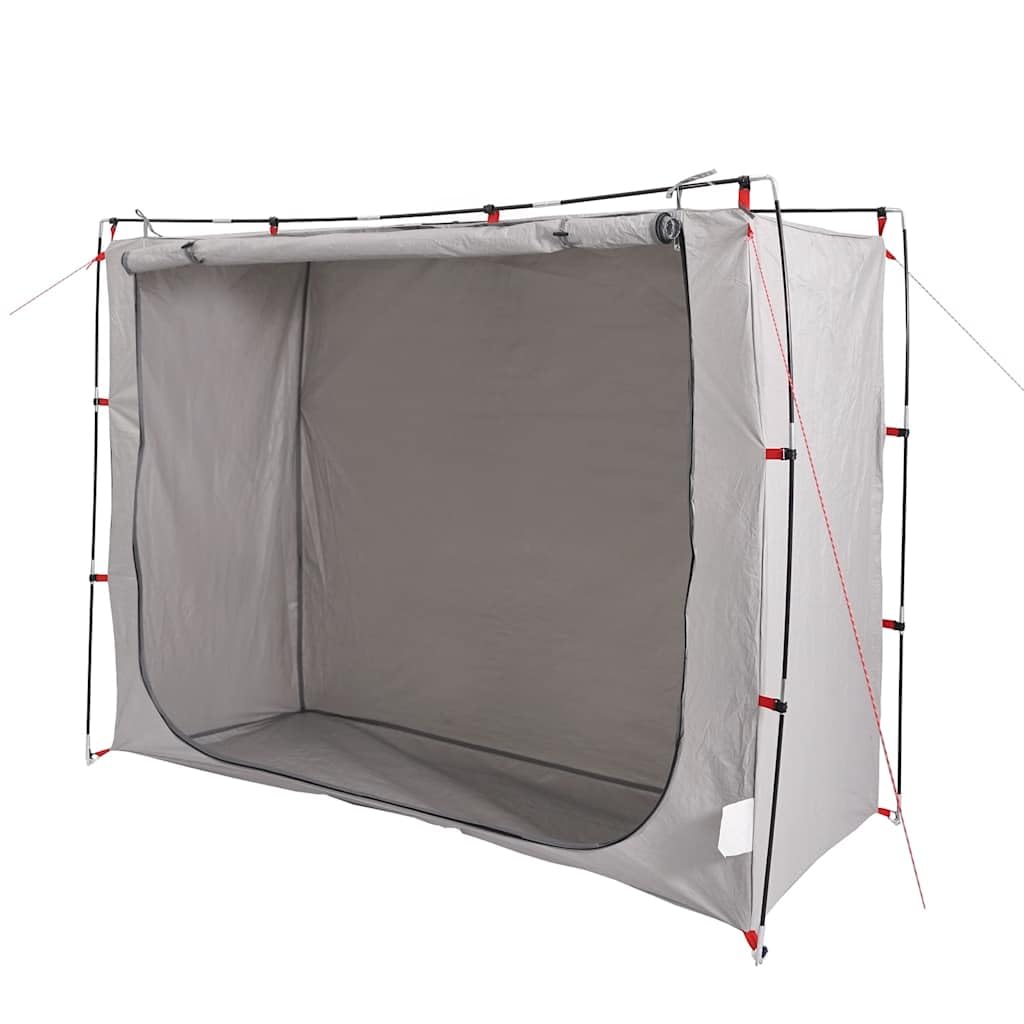 Tienda auxiliar gris impermeable de poliéster con revestimiento de poliuretano, 220 x 79 x 155 cm, ligera con doble cremallera, para camping, familia, exteriores, festivales y trekking