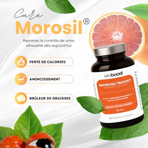 MOROSIL BOOST | Brûleur de graisses hautement dosé | Complément minceur | Thé Vert | Guarana & Zinc | Minceur Homme & femme | Ekiboost | Morosil® | Fabriqué & Conditionné en France | 120 Gélules – Image 5