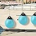 Boat Mooring Buoy 2 Pack,15 inch Round Boat Fenders Ball Boat Buoy Ball,Inflatable Boat Fenders Dock Bumper Ball Anchor Buoy Suitable for Yachts Marinas Sailboats Ski Boats(Aqua Blue)