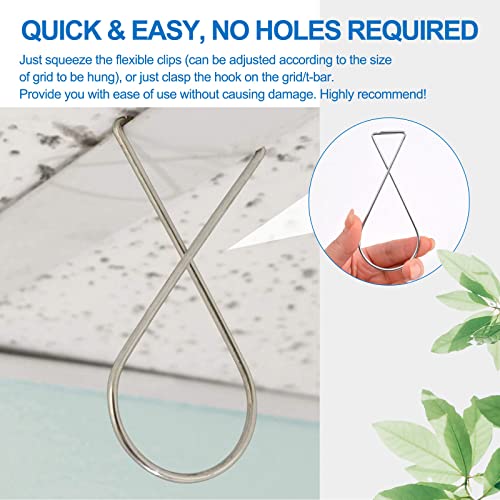INCREWAY Ceiling Hooks Clips 30pcs Spring Steel Hooks Figure-8 Squeeze Hangers Party Christmas Wedding Classroom Office Home Decorations from Suspended Tile/Grid/Drop Ceilings - Image 3