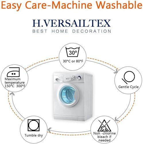 Miniatura 6 de H.VERSAILTEX Cortinas opacas para patio de 100 x 84 pulgadas para puerta corredera, paneles de cortina opacas extrales anchos con aislamiento