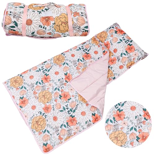 Morxy Toddler Nap Mat with Pillow & Blanket - Extra Large Portable Roll Up Nap Mats with Name Tag - Thick Kids Sleep Mat for Daycare, Preschool, Travel and Camping - for Age 3 and up - Thumbnail 6