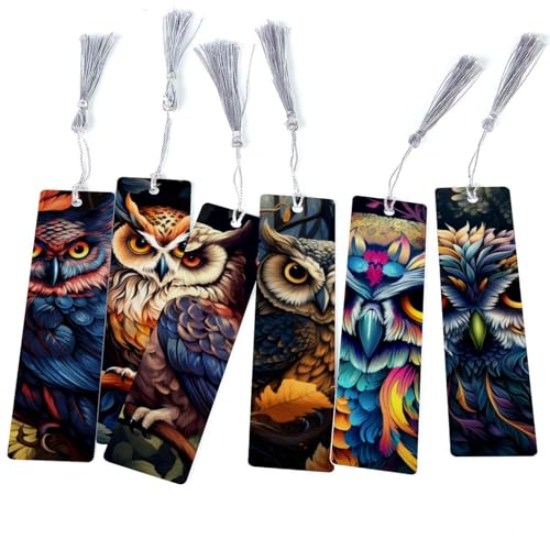 Marque-pages hibou lot de 6 pièces magnétiques en carton pour livre