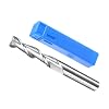 2-Flute Spiral End Mill Bits, 8mm Diameter 38mm Length, High Speed Steel Straight Milling Cutter with Storage Case- (Applications: for Plywood Hardwood Plastic),
