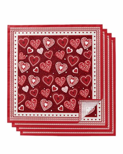 Servilletas de Tela Rojas 20x20 Pulgadas Paquete x4 miniatura 1