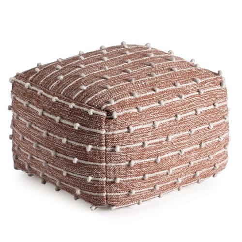 Anji Mountain Pouf Ottoman Foot Rest, Handmade Ottoman Pouf, Comfortable Foot Stool, Decorative Floor Seating for Living Room Decor, Bedroom & Home Décor Accent - Hearth Stitch by Anji Mountain - Used condition - US$61.10