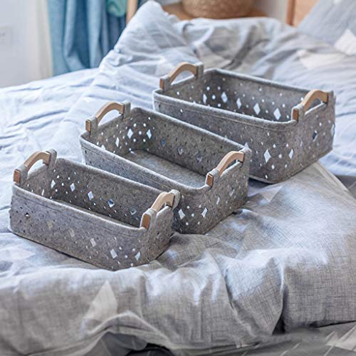 Panier de rangement en feutre pliable pour jouets et linge de maison