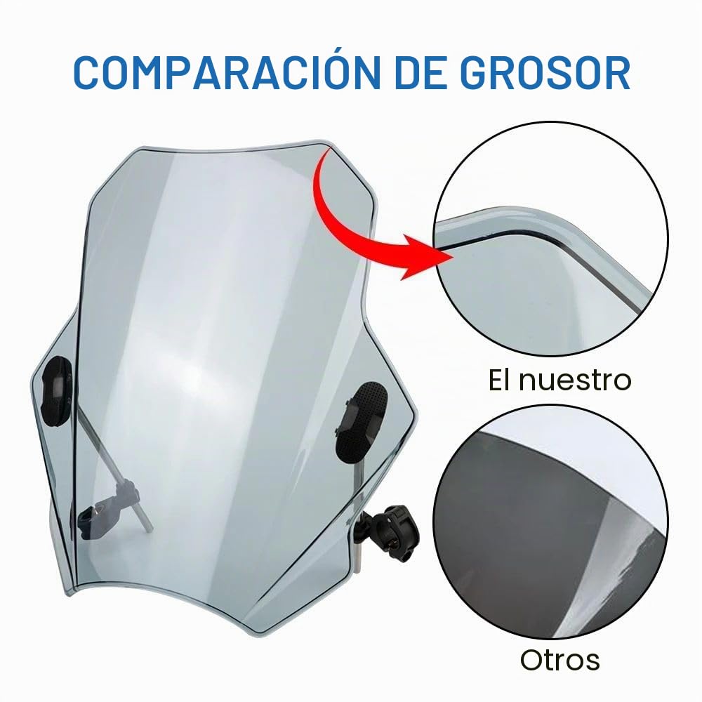 Parabrisas Universal para Suzuki GSR 600 2006-2010 - Deflector de Viento Moto con Carenado, B