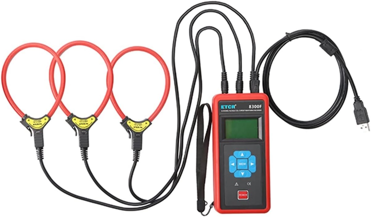 Insulation Resistance Tester, ETCR8300FAC 0.00A-20.00KA Simultaneously Monitor And Record 1~3 Channel Flexible Coil AC Current Monitoring Recorder Online