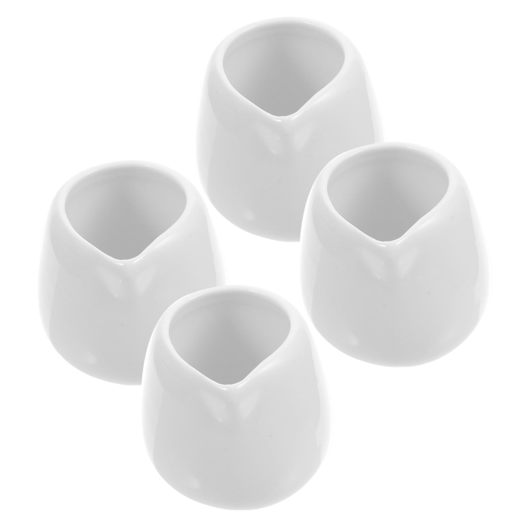 Healifty 4Pcs Ceramic Gravy Boat Elegant Sauce Dispenser with Spout Premium Pourer for Gravy Dressings and Broth for Kitchen Dining Table