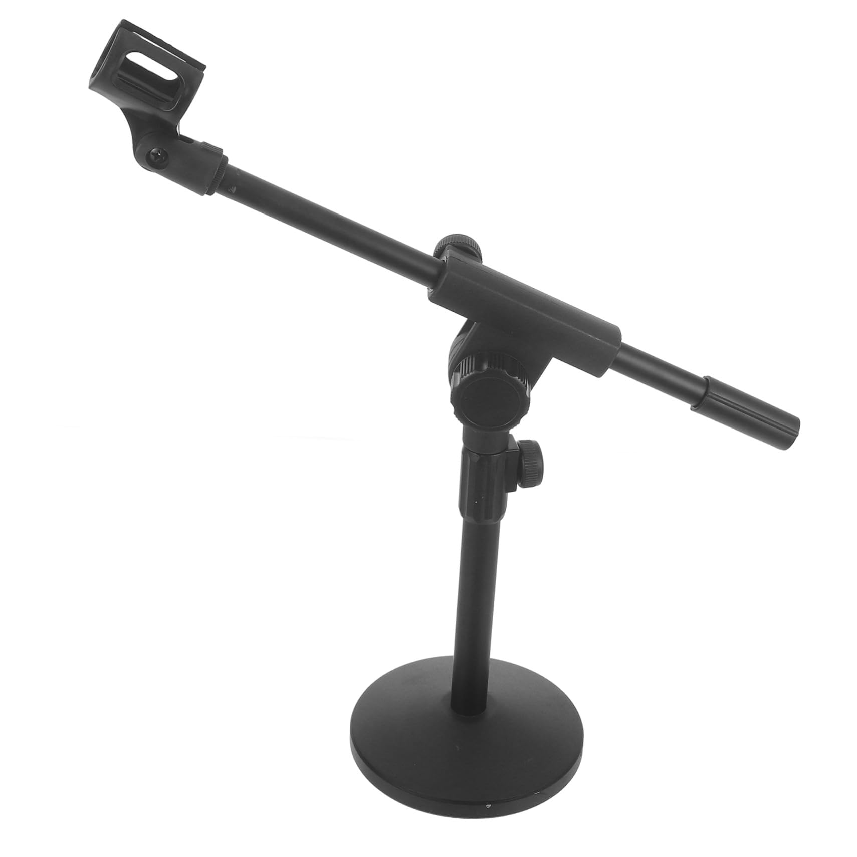 BESPORTBLE Supporto Microfono da Tavolo Regolabile con Base in Metallo Pesante Asta Telescopica per Microfono Stand Compatto e Stabile per Recording e Cantare