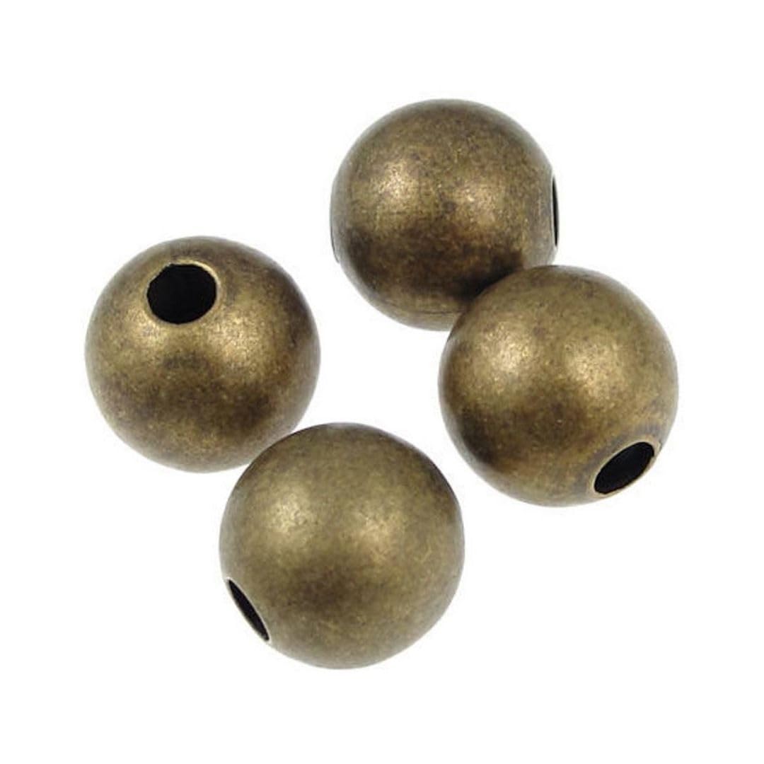 500pcs Beautiful 3mm (0.12 Inch) Small Tiny Seamless Loose Round Beads Tarnish Resistant Antique Bronze Spacer for DIY Craft Jewelry Making CF30-3