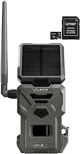 SPYPOINT Flex-S Solar Cellular Trail Camera, Integrated Solar Panel, LTE Connectivity, 100-foot Flash/Detection Range, Internal Battery + 32GB Micro SD Card asin的图片
