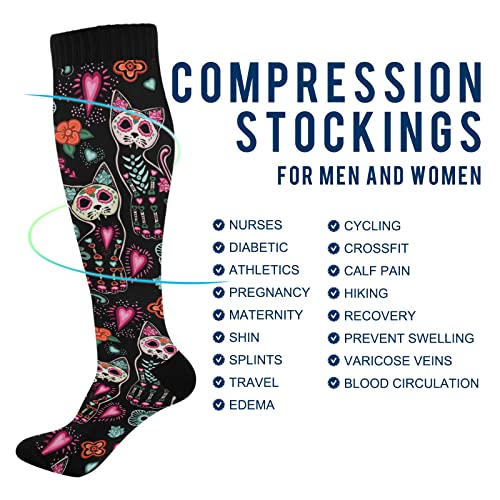 Image of Fisyme Socks for Women Men, Warm Comfort Athletic Crew Running Hiking Cycling Compression Socks