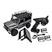 AKDSteel MN-99S 1/12 2.4G 4WD Rc Car W/Turn Señal LED Light 2 Body Shell Roof Rack Crawler Monster Truck RTR Toy Gris Triple Batería para Juguetes