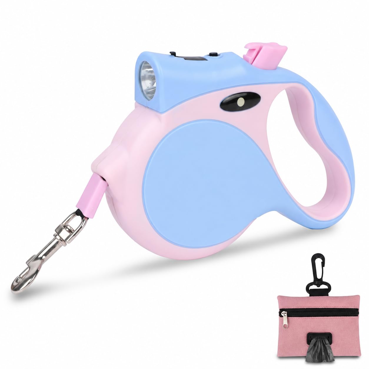 Retractable Dog Lead With LED Light, 5 m Extendable Dog Leash Up to 50 kg