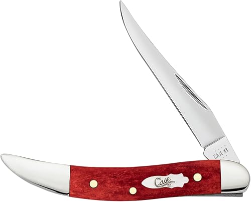 Case xx - Cuchillo de bolsillo 11323 con diseño de hueso rojo liso