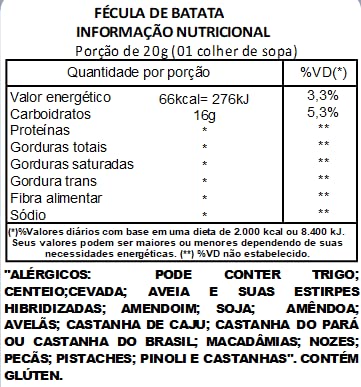 Fécula de Batata Viva Salute - 1Kg