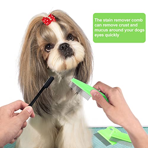 image for Boao 5 Pieces Dog Eye Combs Tear Stain Remover Combs Pet Grooming Comb
