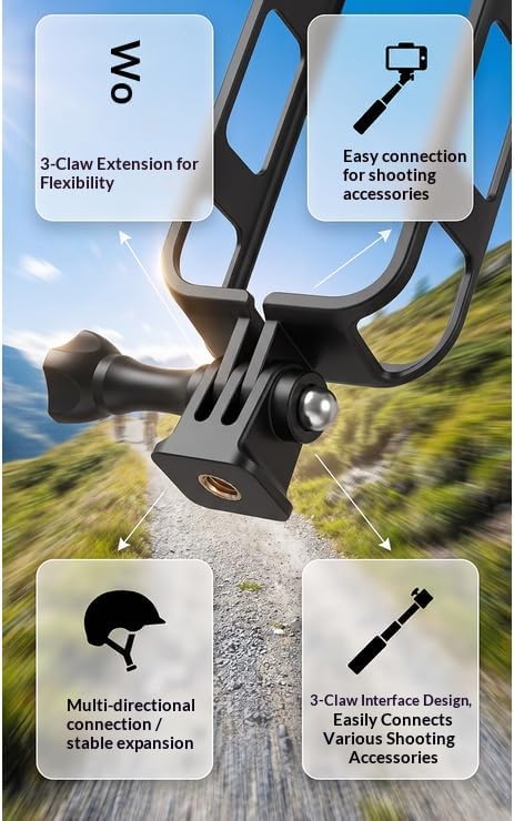 Image of Insta 360 X6 ABS Plastic Housing Cage with 1 /4 Screw Claw Mount, Open-Frame Side-Anti Drop Design, Quick Battery Swap for Insta 360 Action Camera Accessories