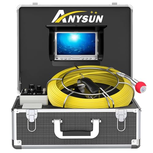 Sewer Camera 100FT, Can Connect External Monitor, Zoom...