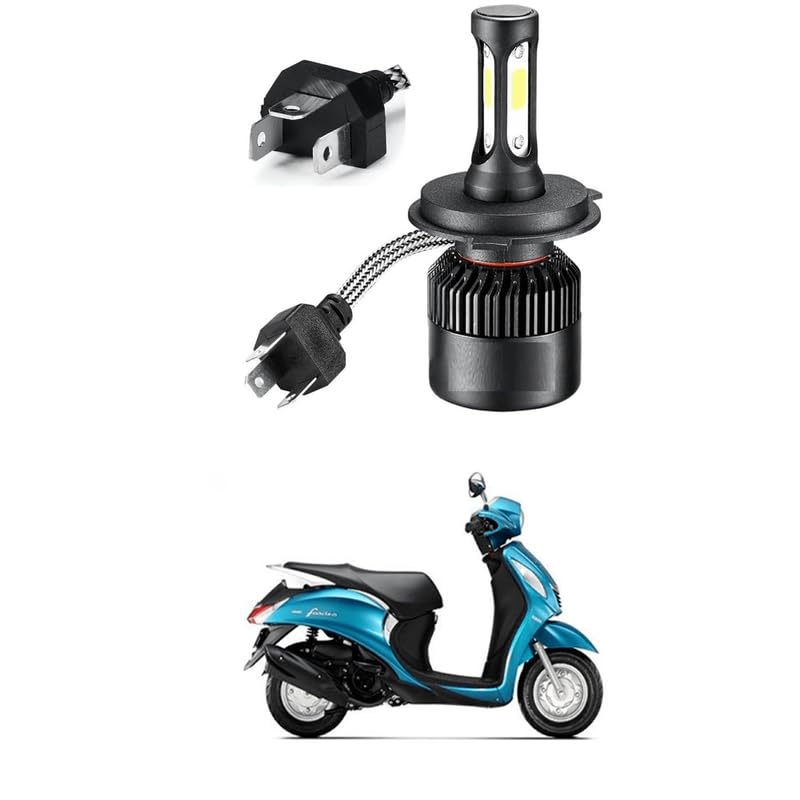 Universal High Brightness 3 Side H4 LED Headlights Hi/Low Beam Bulbs 40W White Conversion Kit for Motorcycle, Bike, Scooty (Pack 1) Comfortable With Fas-cino-image-3