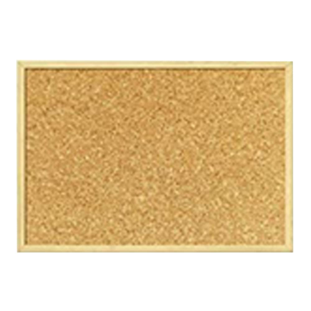 2 UR DOOR - Cork Memo Notice Board Cork Boards Mood Board for Office Memo School with Push pins Wooden Natural Wood Frame (90x60cm)
