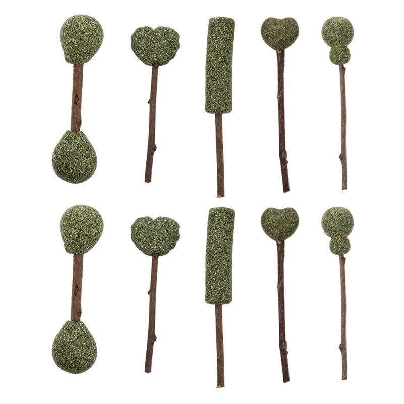 Yardwe 10Pcs Catnip Lollipops Edible Cat Treats Natural Catnip Sticks for Cats and Kittens Chew Toys Dental Care Snacks Indoor Play