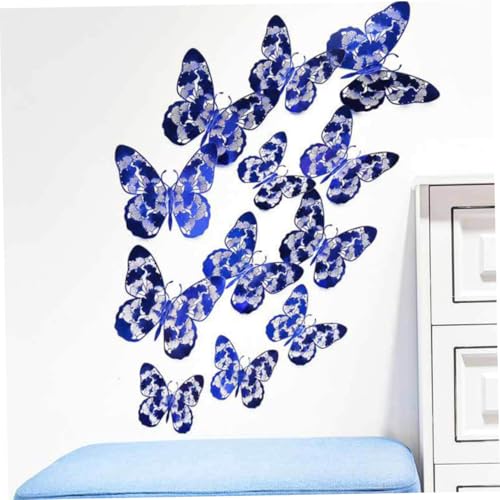 24 adhesivos de mariposa hueca para pared miniatura 5