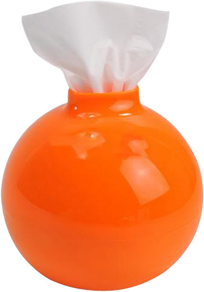 E821 Boom style Paper Pot Toilet Paper and Tissue Paper Holder Tissue Box - Suitable for Home Hotel & Guest Houses! Orange
