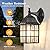 WIHTU 2-Pack Dusk to Dawn Outdoor Wall Lights, Sensor Exterior Light Fixtures Wall Mount, Porch Lights, Black Wall Lantern Wall Lamp, Waterproof Wall Sconce, Outside Lighting for Garage, Front Door