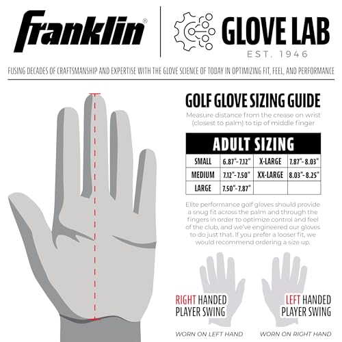 Franklin Sports Luva de golfe – Luvas de golfe profissionais – Luva de golfe de couro premium – Ader