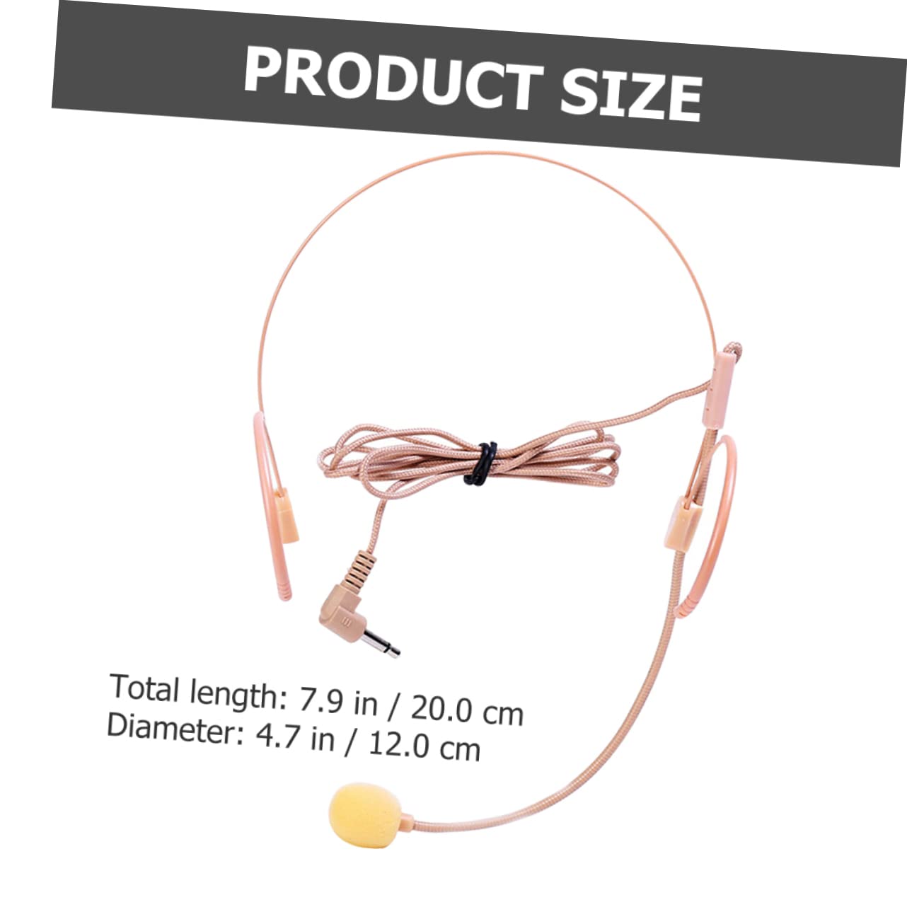 Levemolo Multifunctional Headset Microphone Lightweight Portable Head Worn Mic for Tour Guides Singing and Presentations Durable and Comfortable Earset with Sound Amplification