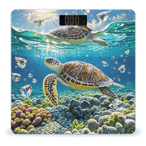 Báscula Digital de Baño con Diseño de Tortugas Marinas miniatura 1