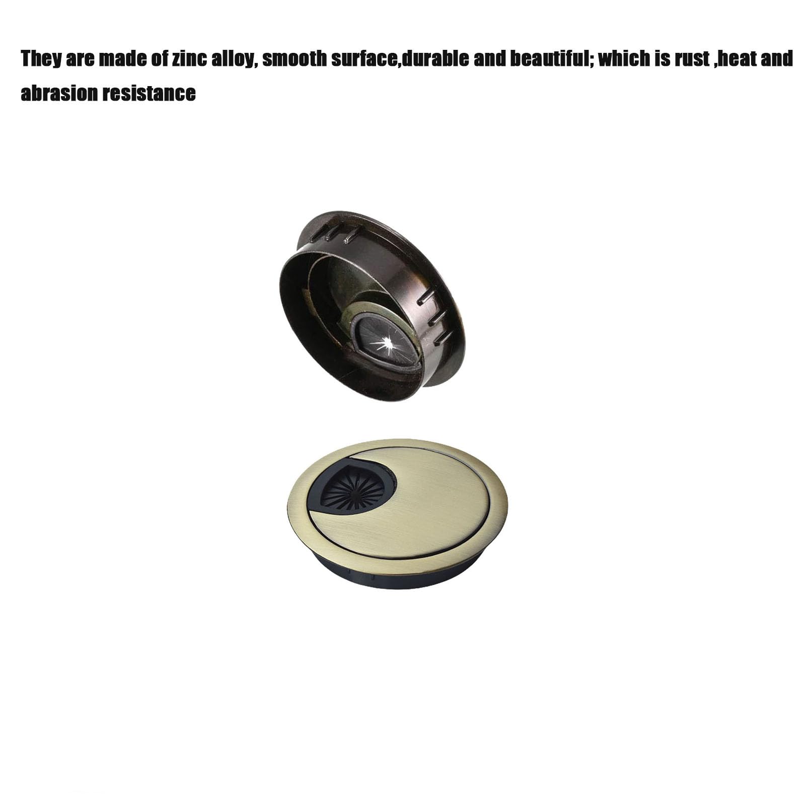 Desk Cable Grommets - Bronze, 4 Pack -4