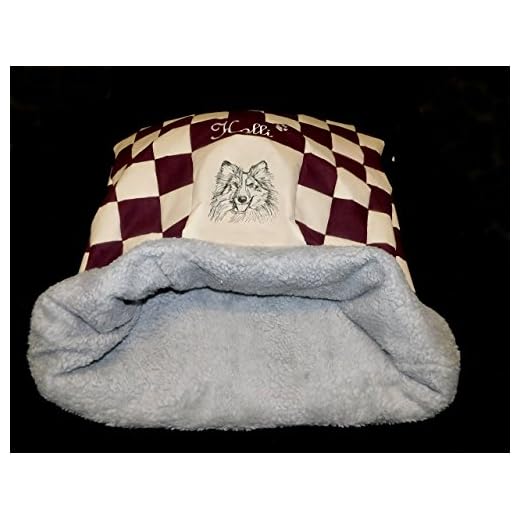 LunaChild Dog Cuddly Collar Dog Bed Perro Collie 1 Nombre Snuggle Bag Tamaño S M o L disponible en 14 colores